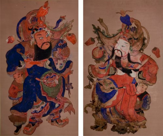孔子博物館藏明代門神畫。孔子博物館供圖